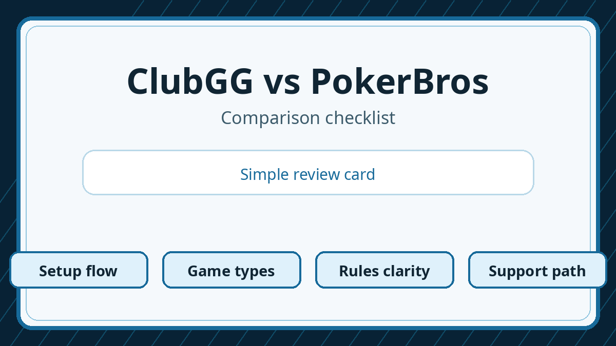 Safety checklist for joining ClubGG vs PokerBros