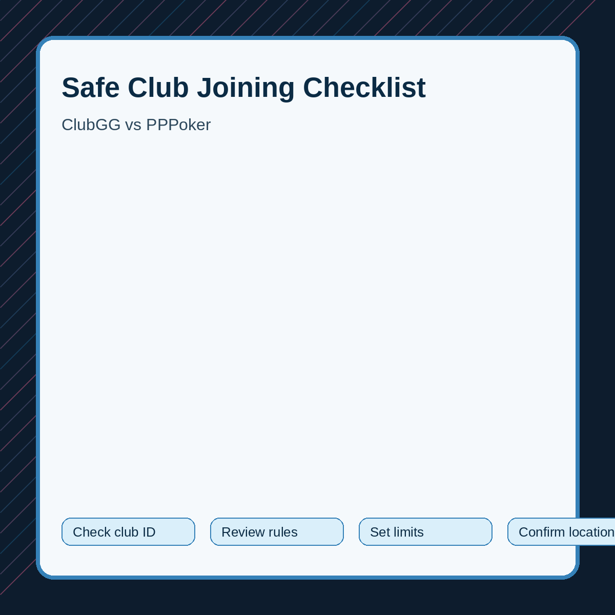 Safety checklist for joining ClubGG vs PPPoker