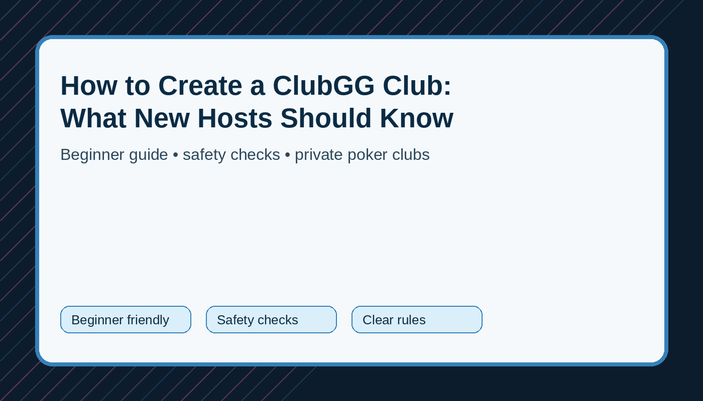 How to Create a ClubGG Club: What New Hosts Should Know hero graphic